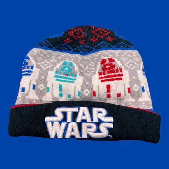 Star Wars R2D2 Knit Beanie Winter Hat One Size - Picture 2 of 3